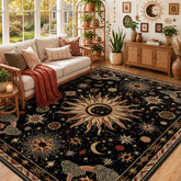 meejou front view of 5x7 celestial rug showing full pattern and colors