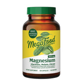 MegaFood bottle front packaging showing label and capsule count for clear product ID and benefit