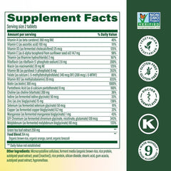 MegaFood supplement label listing vitamin D and B vitamins for nutrient clarity