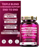 MEGNETA bottle front label showing product identity and strength benefit