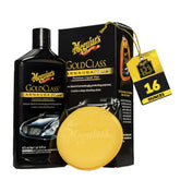 Meguiar's front packaging showing bottle and kit, conveys premium shine