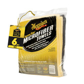Meguiar's front packaging showing six large microfiber towels for fast detailing