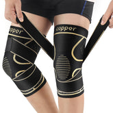 MEIDDANO front view of knee support braces showing snug fit and protection