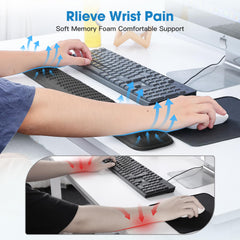 MEKASS mouse rest front view demonstrating compact support and ease