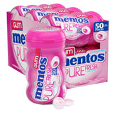 Mentos bottle front showing Bubble Fresh flavor and resealable cap for on-the-go freshness