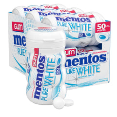 MENTOS bottle front view showing Sweet Mint branding and resealable cap benefit