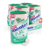Mentos front packaging showing spearmint bottle and quantity for quick identification and freshness