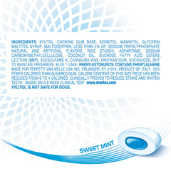 MENTOS Sweet Mint gum pieces close-up showing texture and fresh flavor appeal