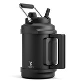 Meoky front view of 128 oz jug showing robust design and cold retention