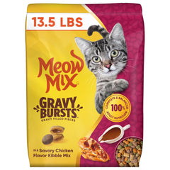 Meow Mix front of bag showing product and convenience