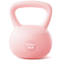 MERACH 15 lb soft kettlebell front view shows cushioned design and safe training