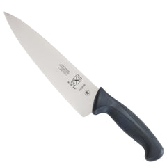 Mercer Culinary front view of the 8-inch Millennia chef's knife showing blade and handle, dependable performance