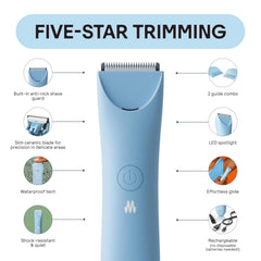MERIDIAN Slimmer Trimmer side grip detail for secure handling benefit