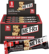 MET-Rx front pack showing 9-count and 30g protein per bar benefit