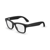 Meta Ray-Ban Wayfarer large front view showing iconic frame and clear lenses, stylish and functional