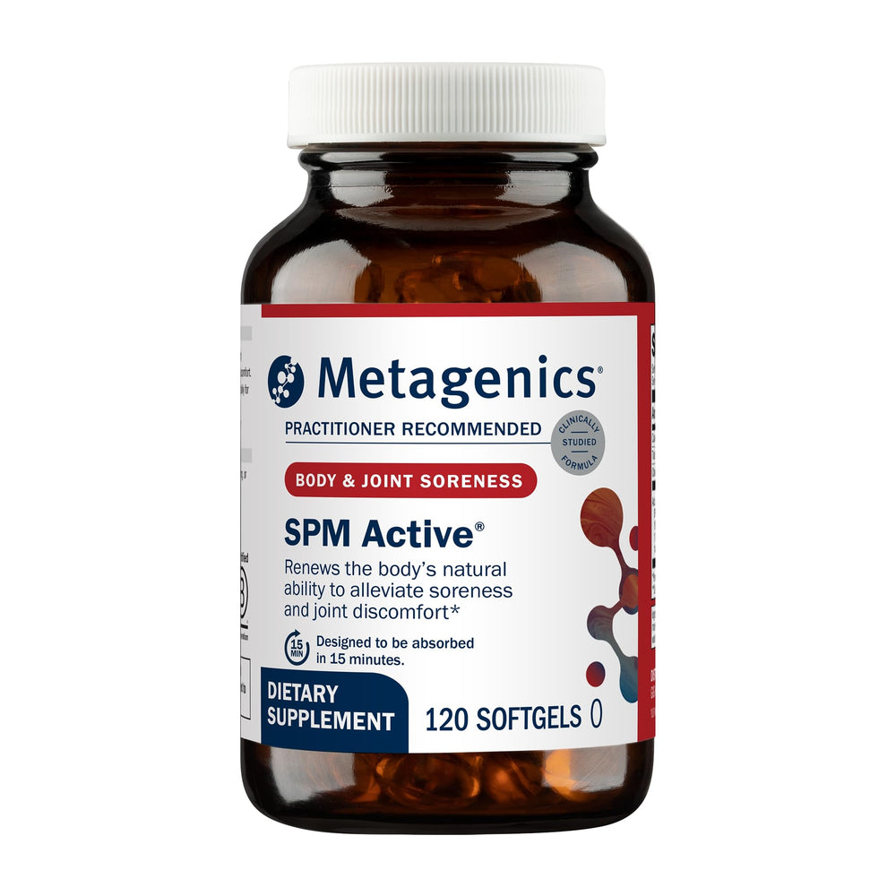 Metagenics SPM Active front packaging showing product and benefits