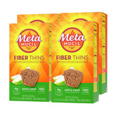 Metamucil front packaging showing apple crisp flavor and serving count for quick identification and trust
