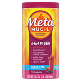 Metamucil front packaging showing berry flavor and 114 servings, clear dosing benefit