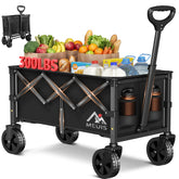 MEUIS front view of wagon showing sturdy frame and easy loading benefit
