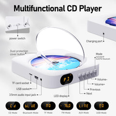 MICOCIOUS side profile with open CD tray, demonstrates easy disc loading benefit