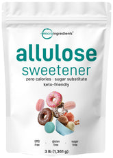 Micro Ingredients allulose front of bag showing package and benefits