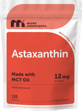 Micro Ingredients front packaging showing 120-count astaxanthin bottle for potency
