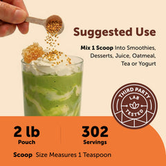 Micro Ingredients scoop measuring bee pollen, useful portioning for recipes