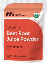 Micro Ingredients front packaging showing organic beet powder and benefits