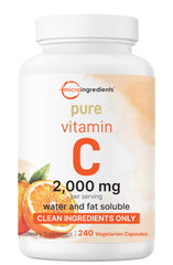 Micro Ingredients bottle front view showing label and 240 veggie capsules for clear product identification and confidence