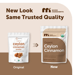 Micro Ingredients fine Ceylon cinnamon powder close-up highlighting smooth texture