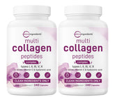 Micro Ingredients front packaging showing two-bottle collagen capsule supply
