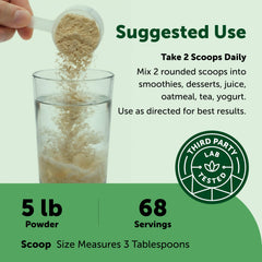 Micro Ingredients pea protein mixed in smoothie glass for easy protein boost