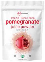 Micro Ingredients front packaging showing organic pomegranate powder and benefits