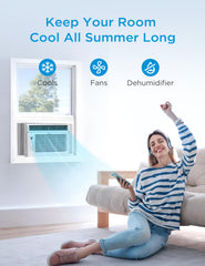 Midea remote control close-up for easy temperature and mode changes