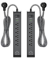 Mifaso front view showing power strip pack and organized outlets benefit