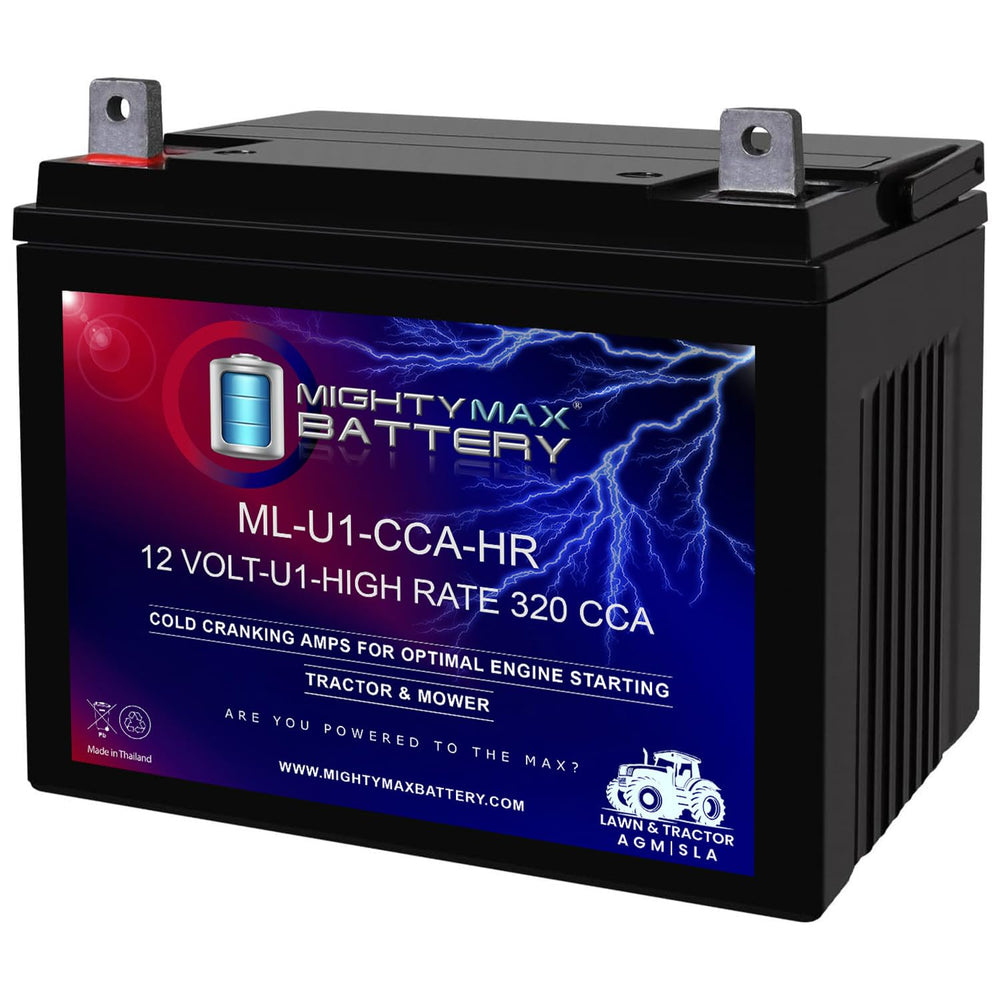 Mighty Max Battery ML-U1-CCAHR front view showing compact profile and durable case