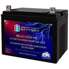 Mighty Max Battery ML-U1-CCAHR front view showing compact profile and durable case