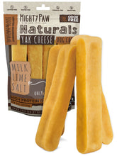 Mighty Paw front packaging showing four yak chews and product benefits