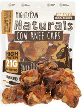 Mighty Paw front packaging showing 8-pack and natural beef benefit