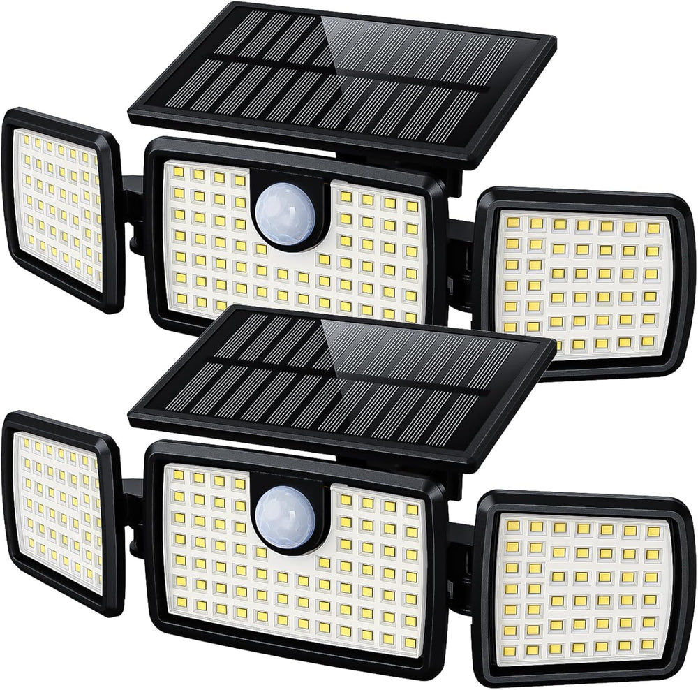 MIHANI three-head front view showing bright floodlight and wide coverage benefit