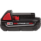 Milwaukee 48-11-1820 front view showing compact battery pack and easy installation benefit
