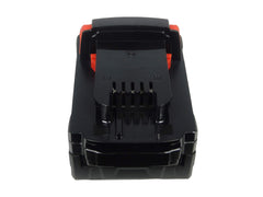 Milwaukee battery beside ruler showing compact size and easy portability benefit