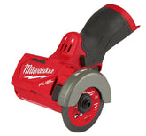 Milwaukee cut-off tool front view showing compact design and portability