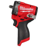 Milwaukee M12 FUEL stubby front view showing compact design and portability benefit