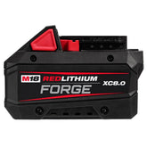 Milwaukee M18 REDLITHIUM Forge XC 8.0 front pack showing compact high-output design