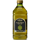 Mina bottle front label showing single-origin benefits