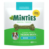 Minties front packaging showing 60-count and mint flavor benefit