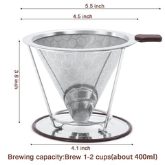 MISETTO detachable stand placed on mug demonstrating stable fit and convenient brewing
