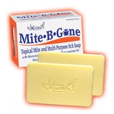 Mite-B-Gone front packaging showing two 5 oz bars and clear labeling for quick identification and trust