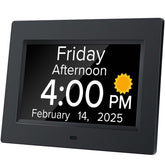 Mitoart front display view showing large date and day for clear orientation